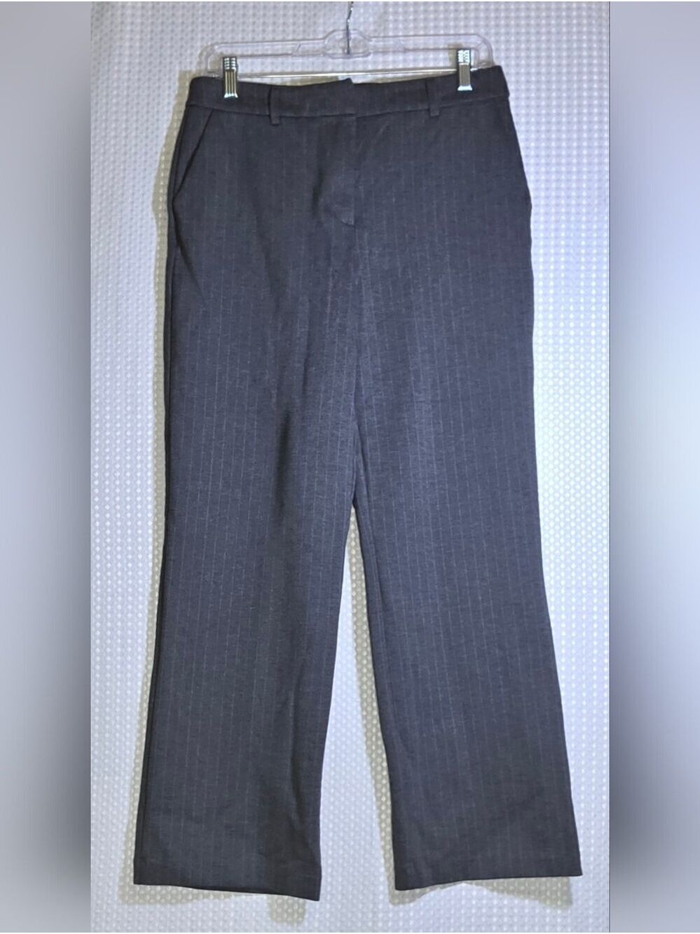 Rachel Zoe Gray Pinstripe Trouser Pants Size 6 Career Office Quiet Luxury - Picture 7 of 12